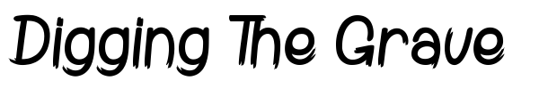 Digging The Grave font preview